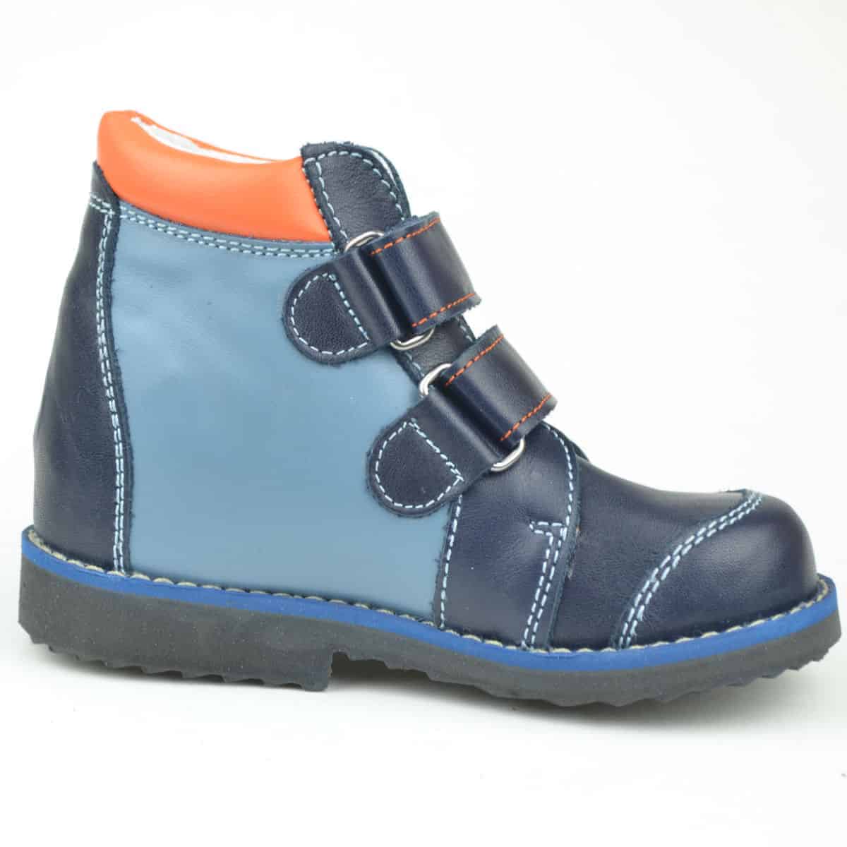 Flo-115  Salus cipő kék színben, fiús - belső oldalról